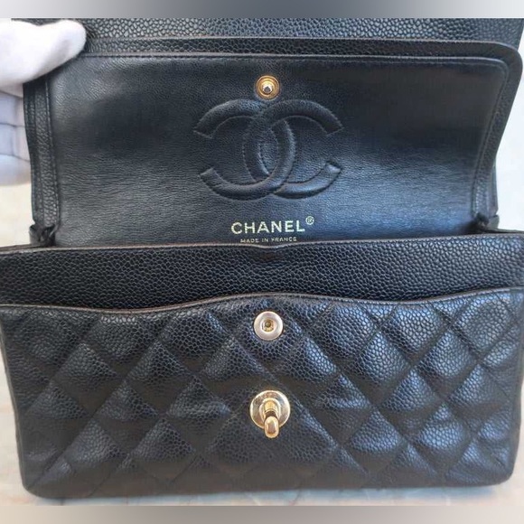 Vintage Chanel small flap caviar - Picture 4 of 12